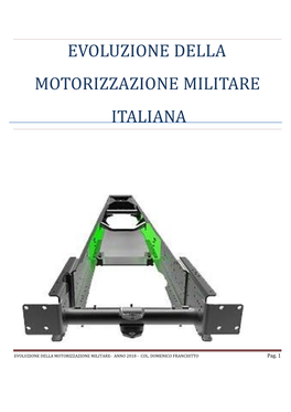 Evoluzione Della Motorizzazione Militare Italiana