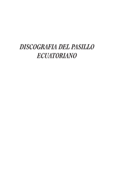 Discografia Del Pasillo Ecuatoriano C.I.C.P