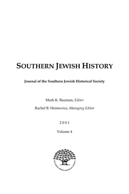 Southern Jewish History