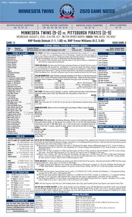 Twins Notes 8-5 at PIT.Pdf