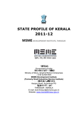 State Profile of Kerala