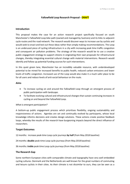 Fallowfield Loop Research Proposal - DRAFT