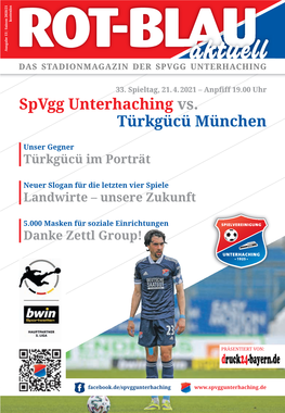 Spvgg Unterhaching Stadionmagazin 2020/2021 Nr. 13.Qxp