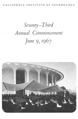 Third Annual Commencement June 9) 1967