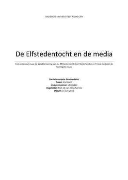 De Elfstedentocht En De Media