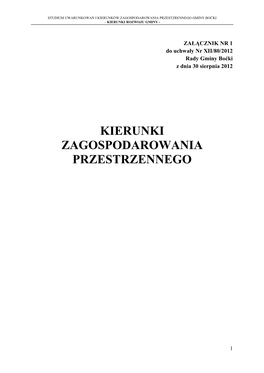 Kierunki Zagospodarowania Przestrzennego