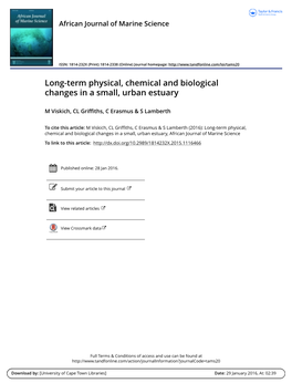 Long-Term Physical, Chemical and Biological Changes in a Small, Urban Estuary