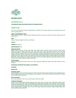 Glyphosate 62% Sl Where to Use