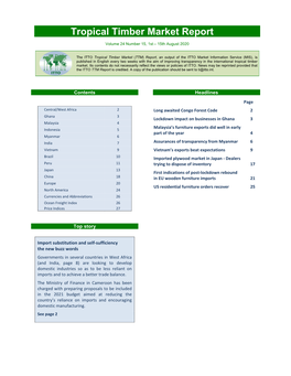 ITTO Tropical Timber Market Report