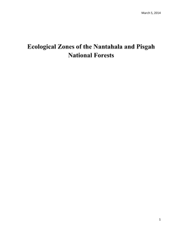 Ecological Zones of the Nantahala and Pisgah National Forests