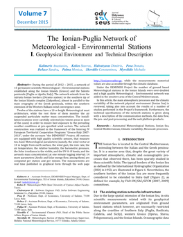 The Ionian-Puglia Network of Meteorological - Environmental Stations Ι