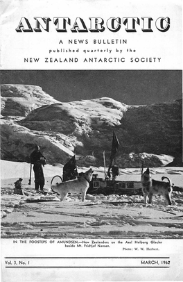 News Bulletin New Zealand Antarctic Society