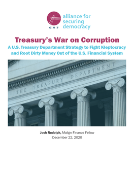 Treasury's War on Corruption