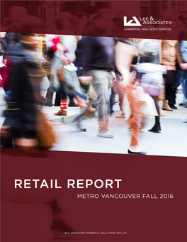 Retail Report Metro Vancouver Fall 2016