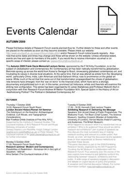 Events Calendar