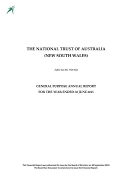 The National Trust of Australia (New South Wales)