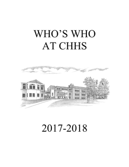 Who's Who at Chhs 2017-2018