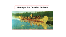 History of the Canadian Fur Trade