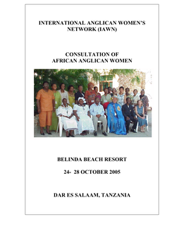 IAWN Consultation of African Anglican Women, October 2005