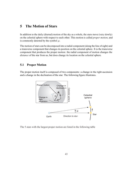 5 the Motion of Stars