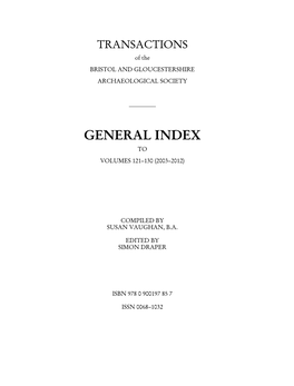 General Index to Volumes 121–130 (2003–2012)