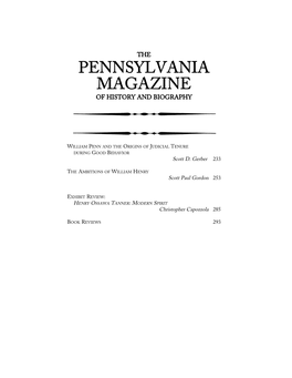 Pennsylvania Magazine of History and Biography