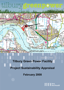 Tilbury Green Power Facility Project Sustainability Appraisal February 2008