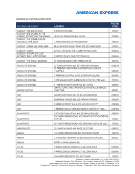 Updated As of 25 November 2019 PAY SMALL MERCHANT