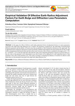 Empirical Validation of Effective Earth Radius Adjustment Factors for Earth Bulge and Diffraction Loss Parameters Computation