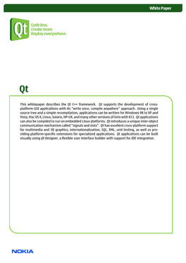 Qt 4.4 Whitepaper © 2008 Nokia Corporation And/Or Its Subsidiary(-Ies)