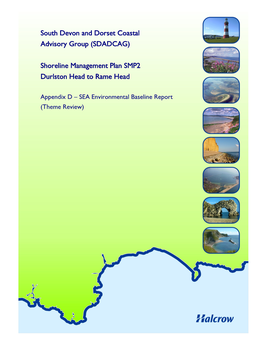 SEA Environmental Baseline Report (Theme Review) South Devon and Dorset Coastal Advisory Group (SDADCAG)