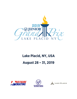 Lake Placid, NY, USA August 28 – 31, 2019