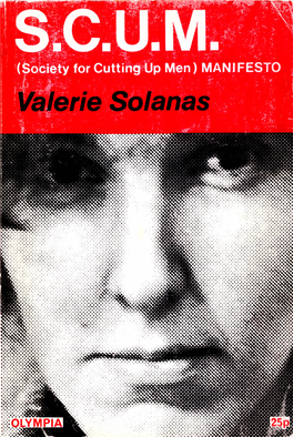 The SCUM Manifesto by Valerie Solanas