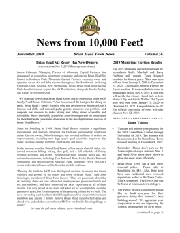 News from 10,000 Feet!