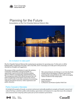 Consultation on the Fort Chambly National Historic Site