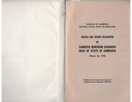 1970 03 23 Solemn Sihanouk