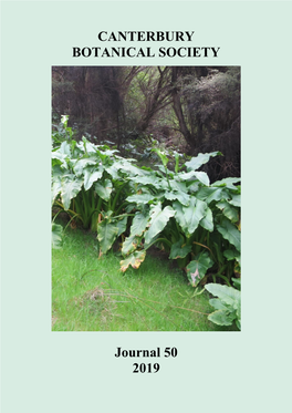 Canterbury Botanical Society (2019) Journal 50