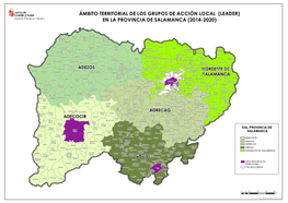 Ámbito Territorial De Los Grupos De Acción Local (Leader) En La Provincia De Salamanca (2014-2020)