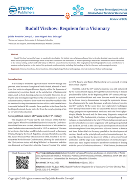 Rudolf Virchow: Requiem for a Visionary