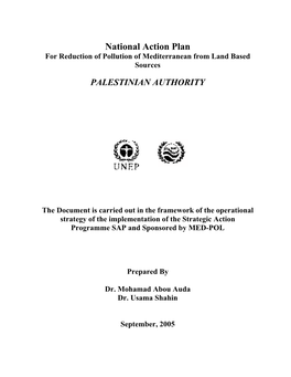 National Action Plan for Reduction of Pollution of Mediterranean from Land Based Sources