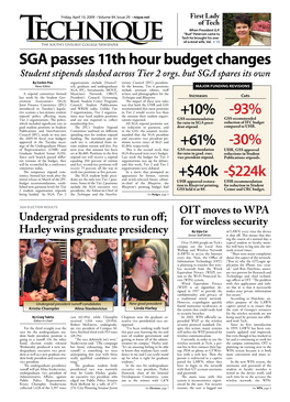 SGA Passes 11Th Hour Budget Changes