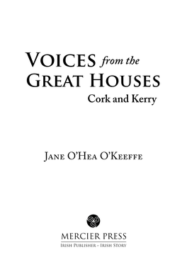 Voices Great HOUSES Cork and Kerry