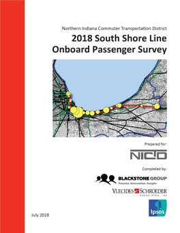 2018 South Shore Line Rider Survey Report to NICTD