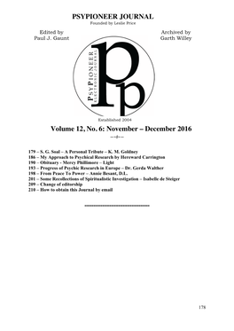 Psypioneer V12 N6 Dec 2016