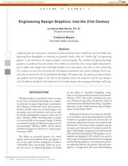 Engineering Design Graphics: Into the 21St Century