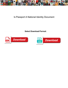 Is Passport a National Identity Document