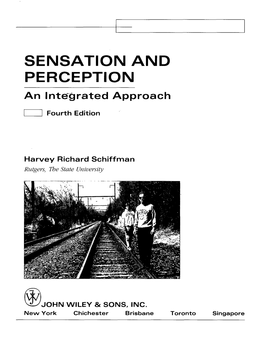 SENSATION and PERCEPTION an Integrated Approach