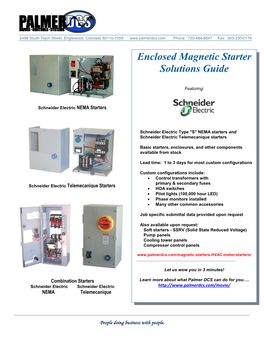 Enclosed Magnetic Starter Solutions Guide