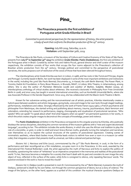 The Pinacoteca Presents the First Exhibition of Portuguese Artist Grada Kilomba in Brazil