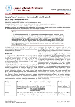 Genetic Transformation of Cells Using Physical Methods